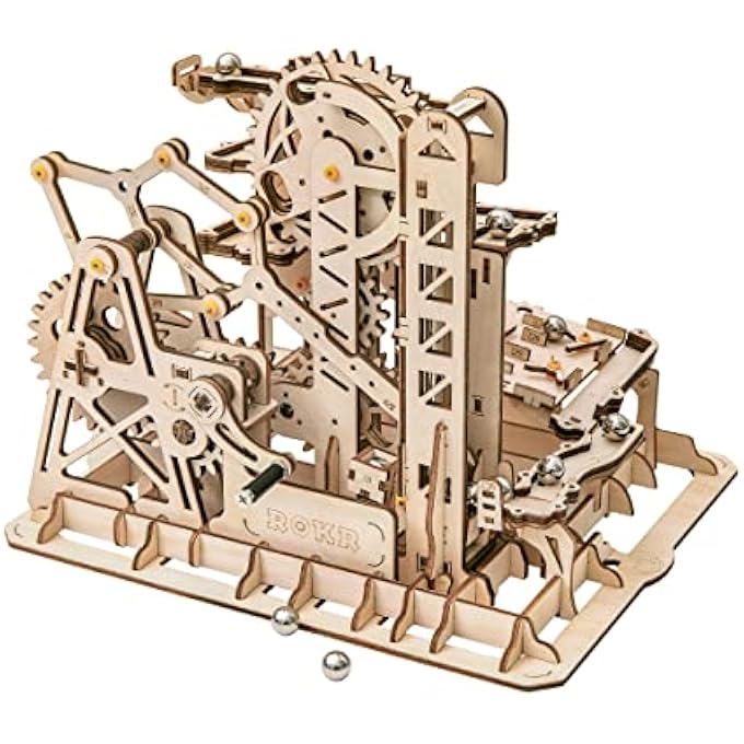 3D WOODEN PUZZLE-MECHANICAL MODEL-WOODEN CRAFT KIT-DIY ASSEMBLY TOY-MECHANICAL GEARS SET-BRAIN TEASER GAMES-BEST GIFTS FOR ADULTS & TEENS AGE 14+(LG504-TOWER COASTER) - Image 1
